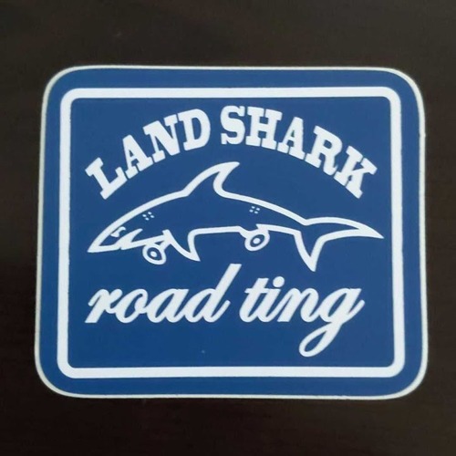 【ST-39】 Land Shark ランドシャーク Skateboard スケートボード ステッカー Crew Road Ting ネイビー