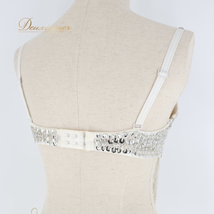 ベリーダンス オリエンタル 衣装 トップス ベルト セット ホワイト系