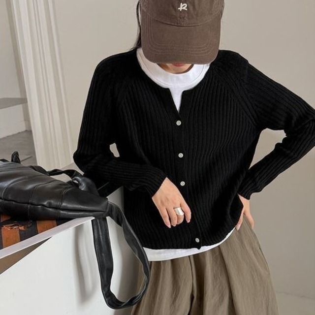 rib knit cardigan 14662