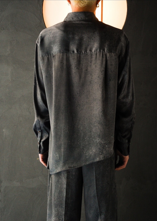 SASAKI SATORU 26SS asymmetry hem shirt / Black