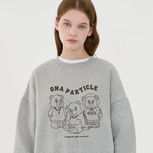 [ONA] 2ND Triple Bear Line Sweatshirts (6 color) 正規品 韓国ファッション 韓国ブランド 韓国代行 韓国通販 トレーナー