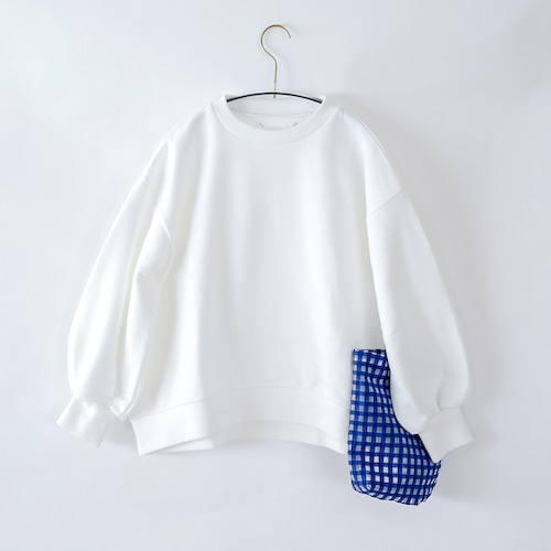 Left pockets pullover  kids L(115-130), XL(130-140)  / White
