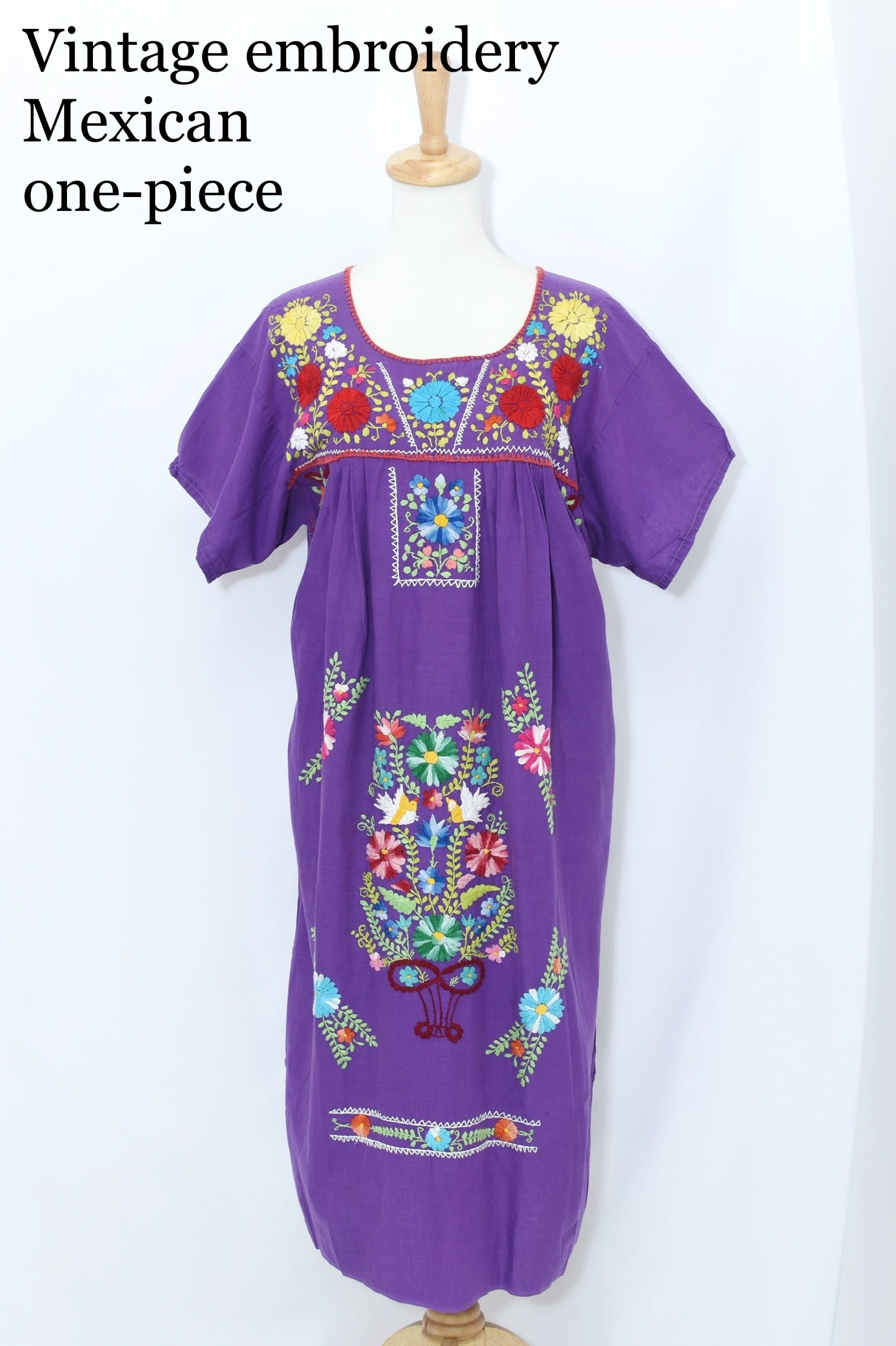 vintage embroidery Mexican one-piece PUR | 古着屋 grin days memory 【公式】古着通販  オンラインストア powered by BASE