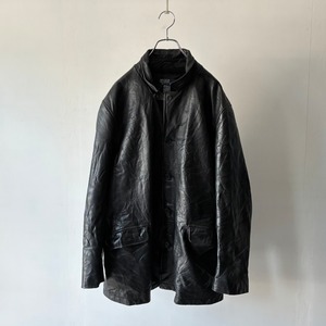 -Polo by Ralph Lauren- 90's botão fly leather coverall