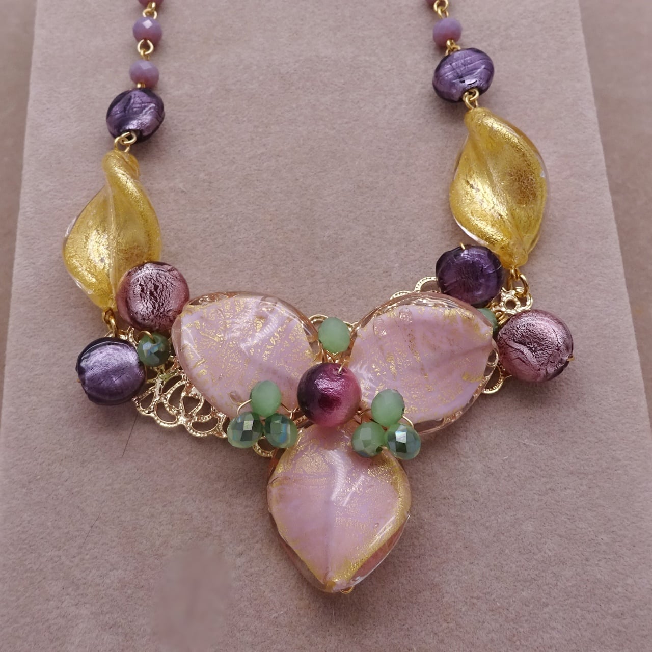 天使　ベネチアングラス　ネックレス　置物　インテリア　工芸品　美術品　A1194 天使ベネチアングラスネックレス置物インテリア工芸品美術品A1194