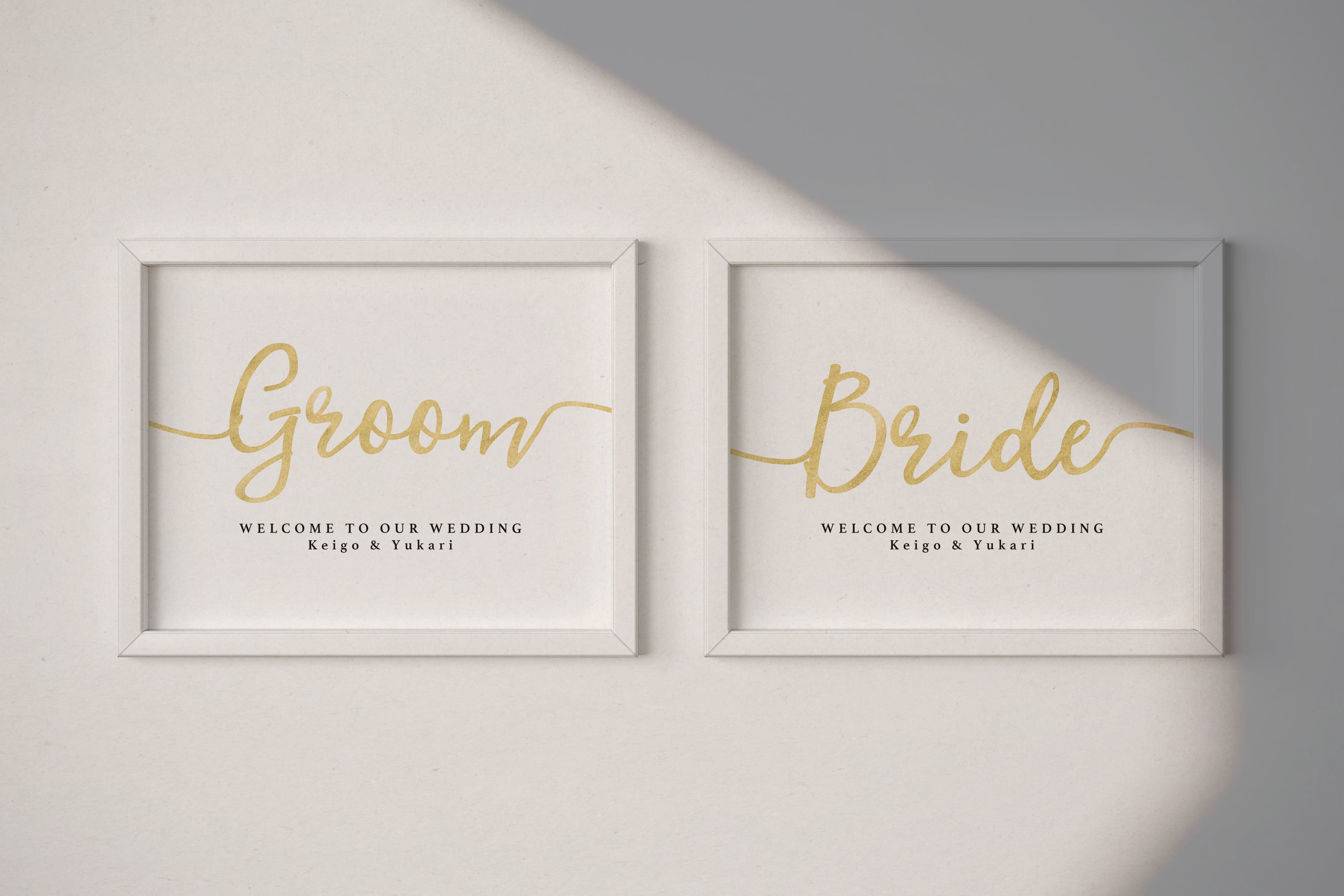 【送料無料】受付サイン ゴールド│Bride&Groomサイン ゲストサイン | DIY store PBW