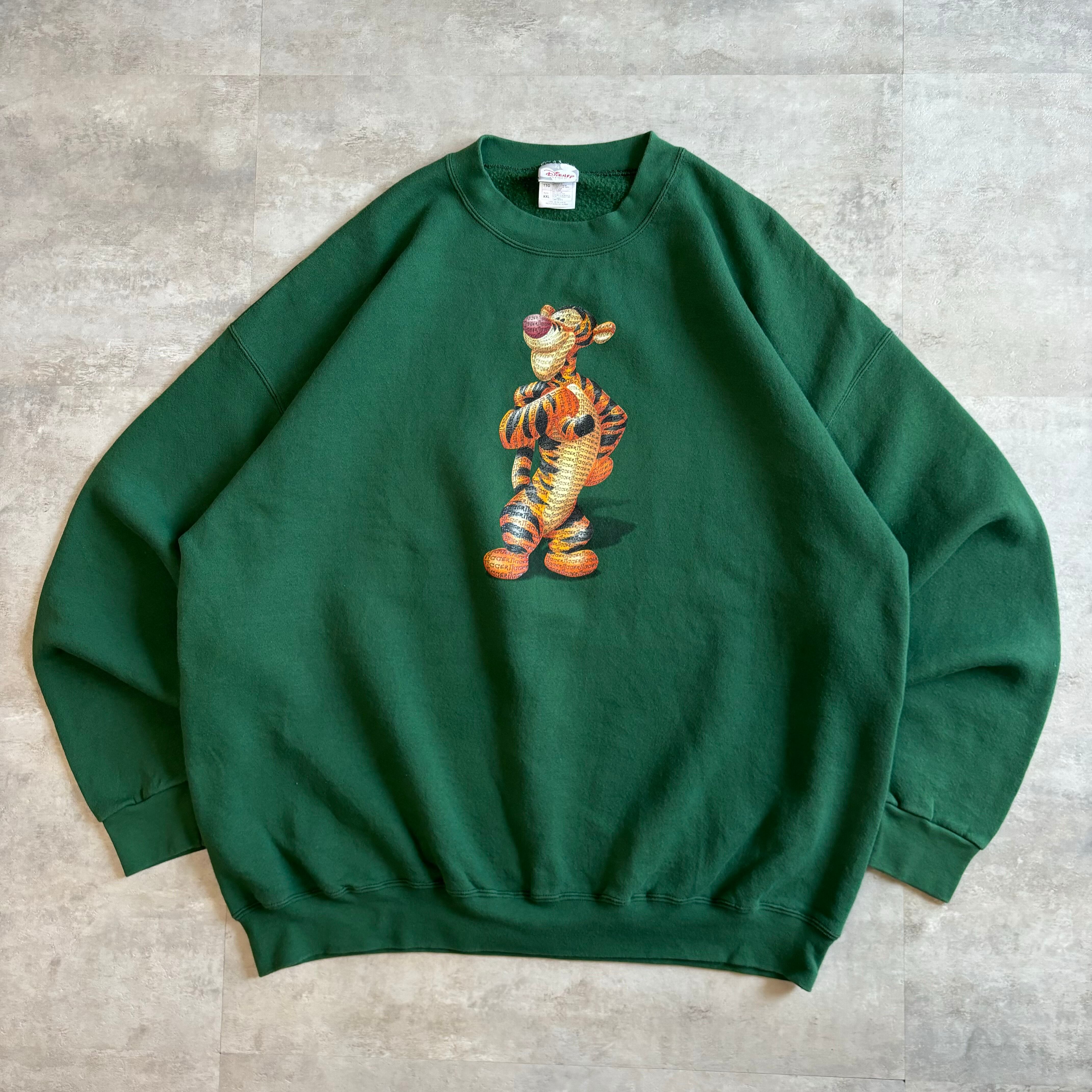 《XXL》Disney ディズニー TIGGER 肉厚 スウェット 90年代〜 no.4050