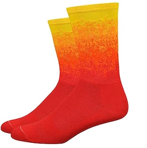 DeFeet(ディフィート) AI 6" ソックス Ombre Sunrise[レッド/オレンジ/イエロー]  SMALL