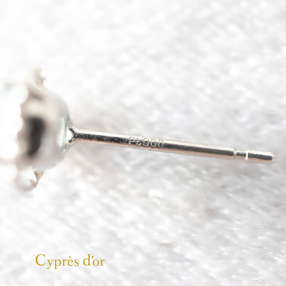 送料無料】Pt900 アクアマリン 合計0.9ct 3月誕生石 セカンドピアス
