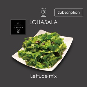 定期　LOHASALA　レタスミックス　小分け5個×100g　無洗LED栽培野菜
