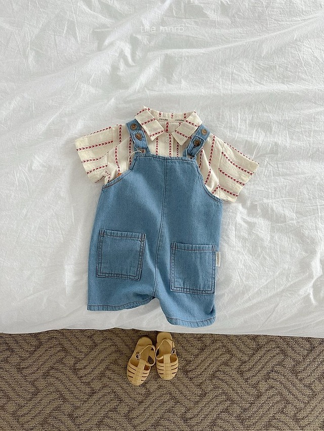 minirobe26su_Distressed Denim Overalls