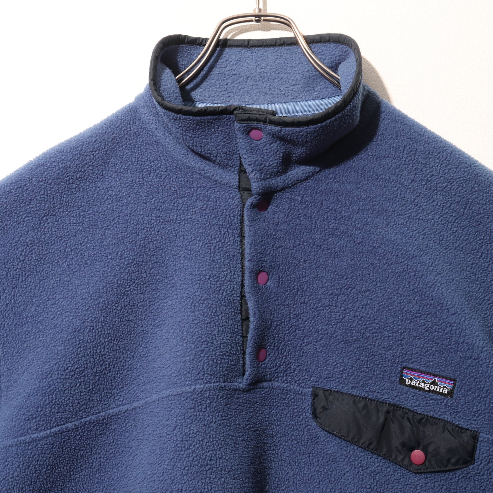 美品 L ブルー 04年 シンチラスナップT Patagonia パタゴニア フリース  