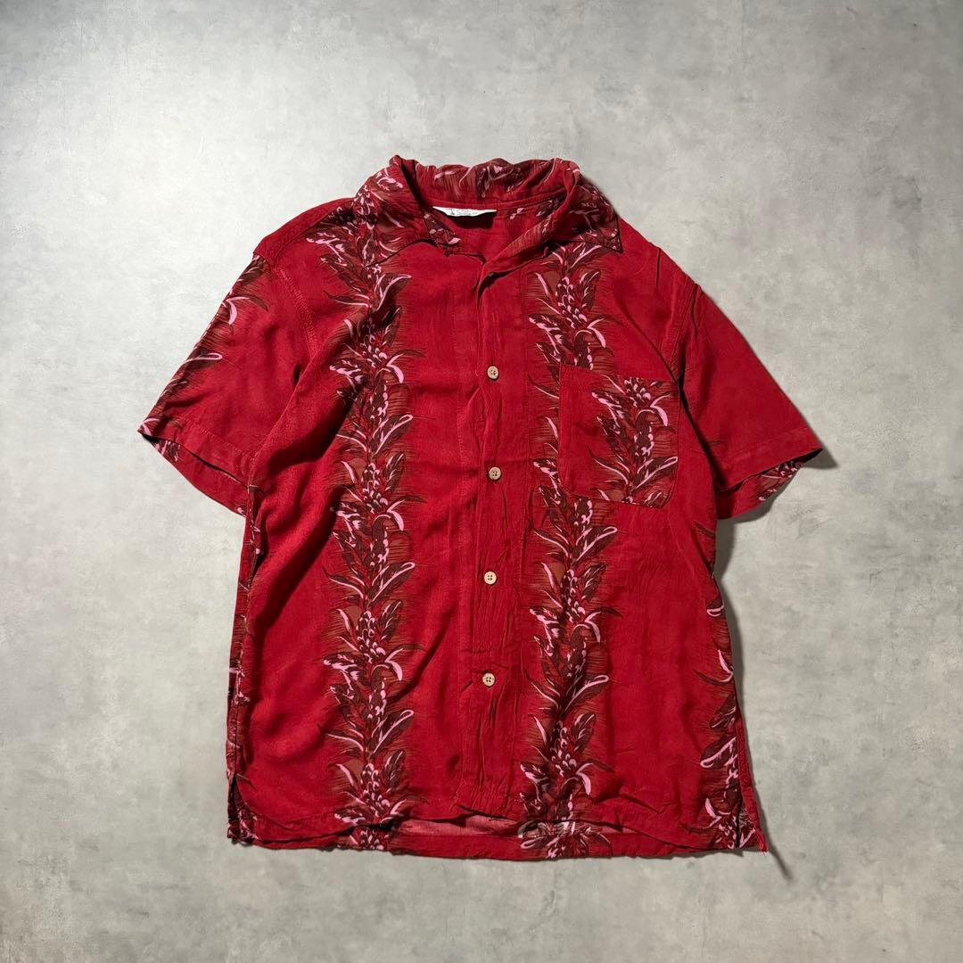 1980's 香港製 Royal Robbins 魚柄 アロハシャツ 半袖 青 S | PAY ID