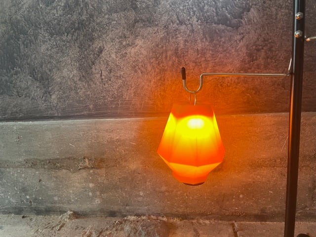 シリコンランタンシェードerotica（オレンジ）＆Campana 真鍮スタンド シリコンランタンシェードerotica（オレンジ）＆Campana 真鍮スタンド