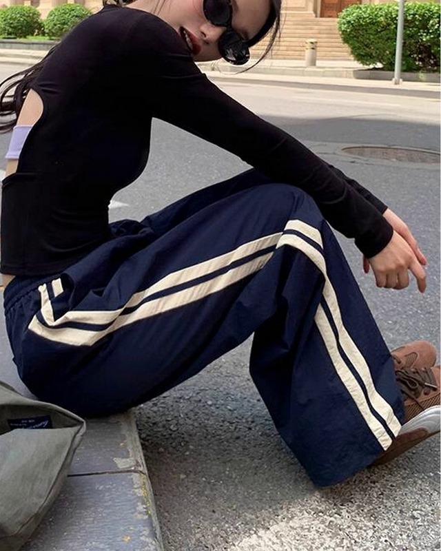 スウェットサイドラインパンツ 2color A0329