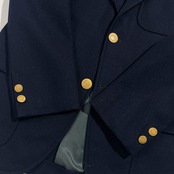 80s Kent ケント 金ボタン 段返3B 背抜き ウール テーラードジャケット 紺ブレ165-84-73/ネイビー系 メンズ ビンテージ VAN JAC