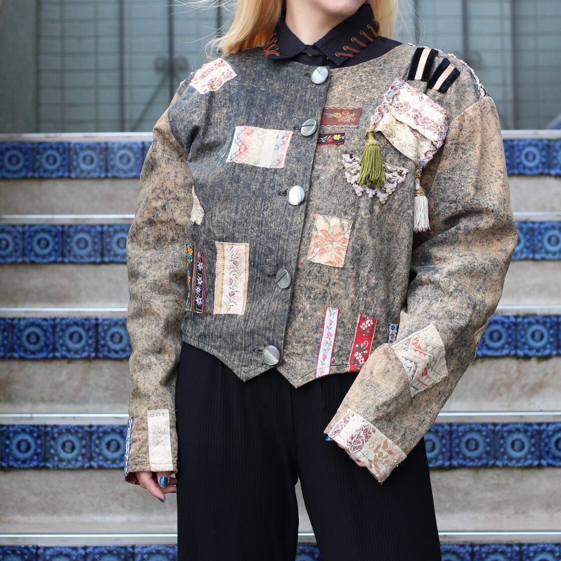 EU VINTAGE PATCHWORK DESIGN JACKET/ヨーロッパ古着パッチワーク 