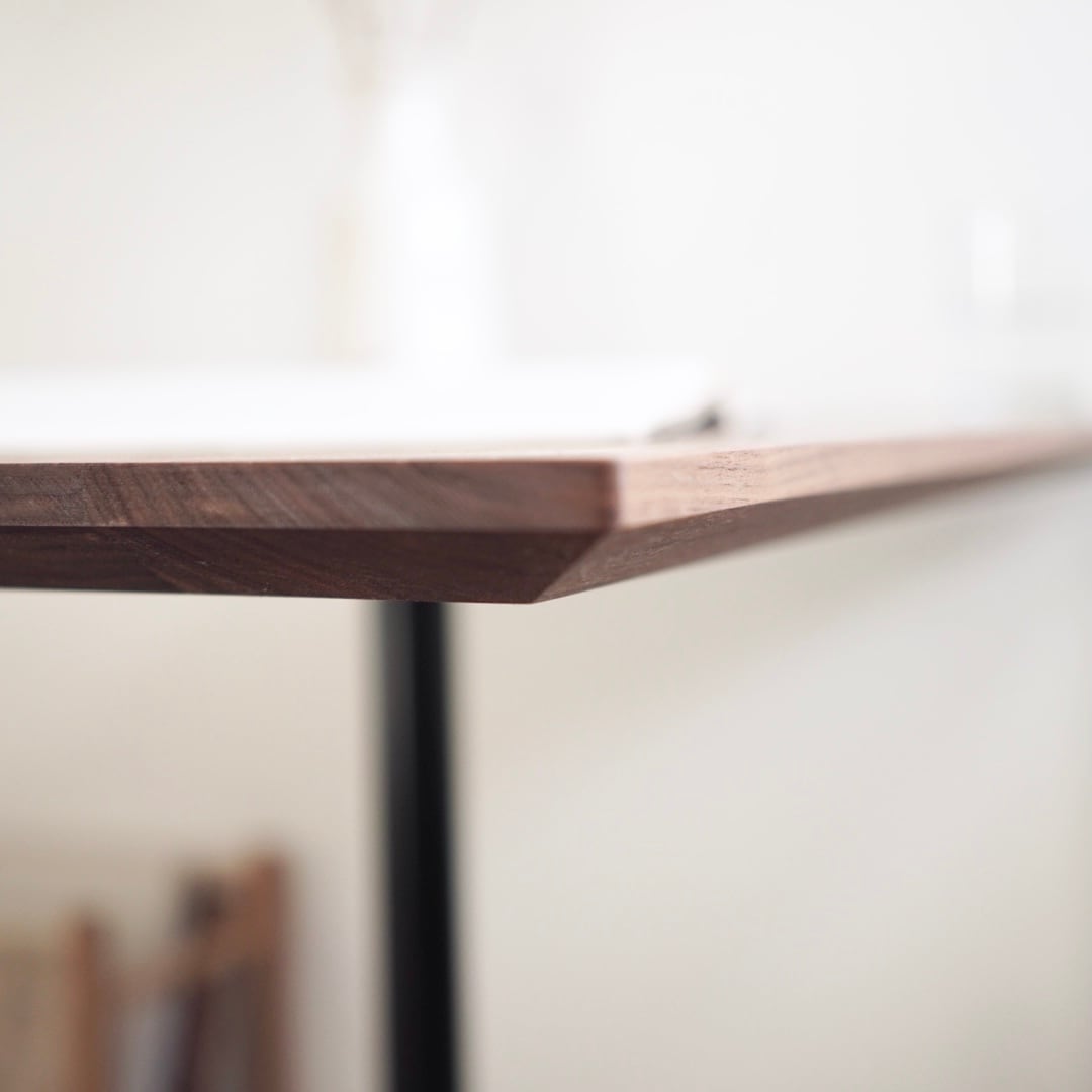 90cm×60cm デスク ウォールナット 無垢 高さ指定 カフェテーブル 北欧