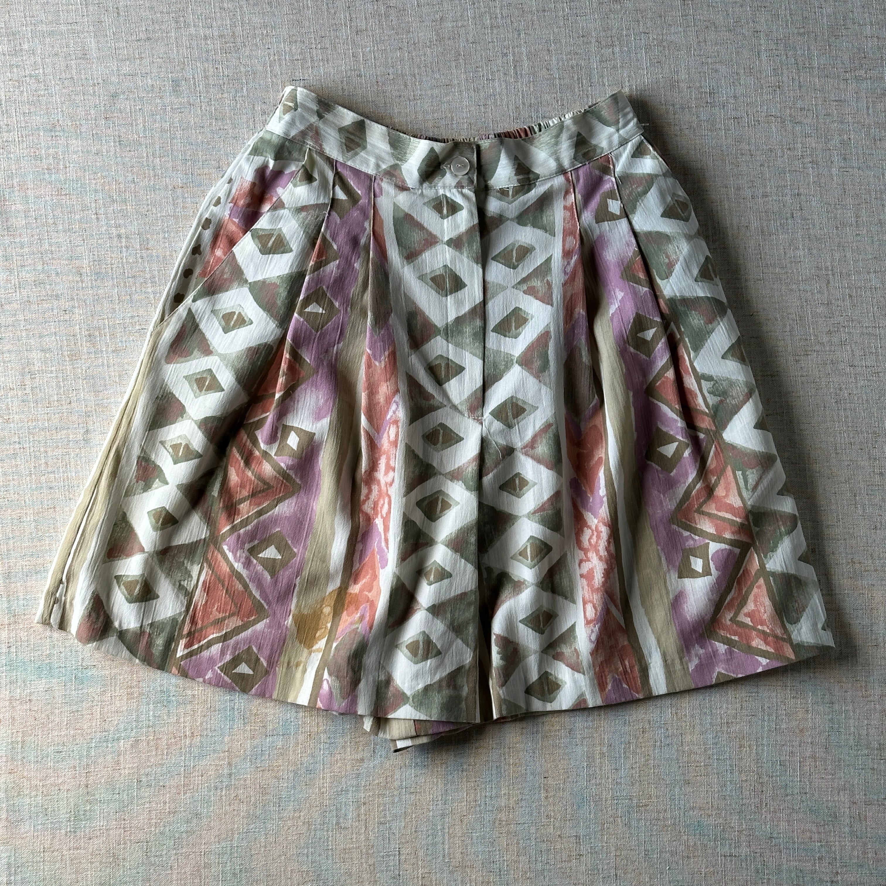 90s Toni Garment Pattern Culotte Shorts / W60cm