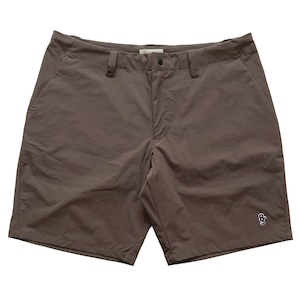 NYLON 4WAY STRETCH SHORT PANTS -BROWN-