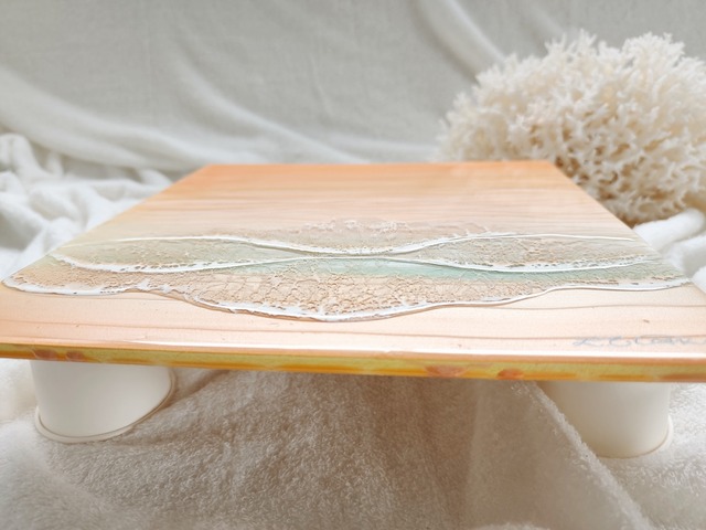 136.オーシャンレジンアート sunset beach 3wave