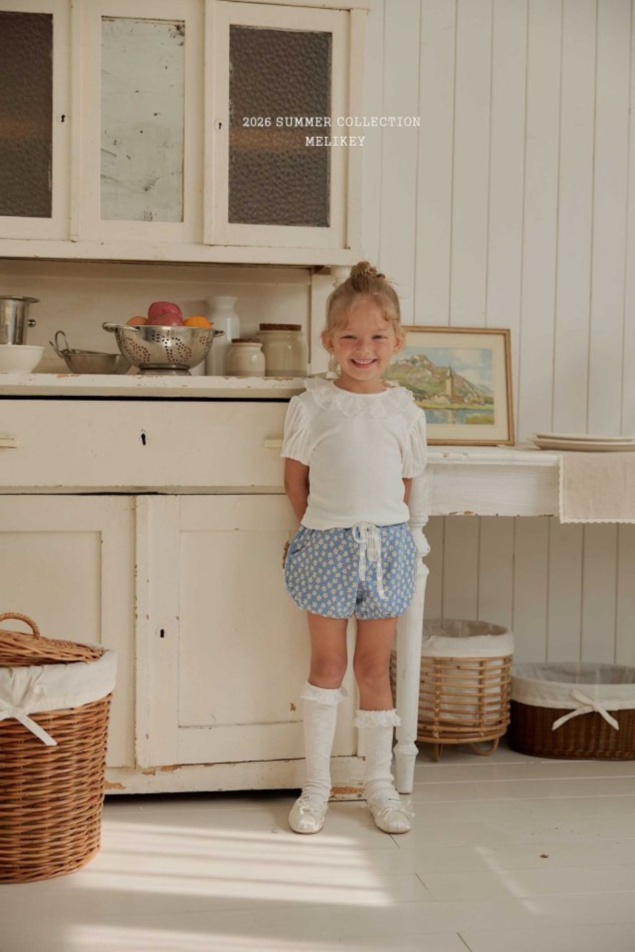 [MELIKEY] Mini Daisy Pants (JS/JM) / [미라이키] 미니데이지팬츠 (JS/JM)