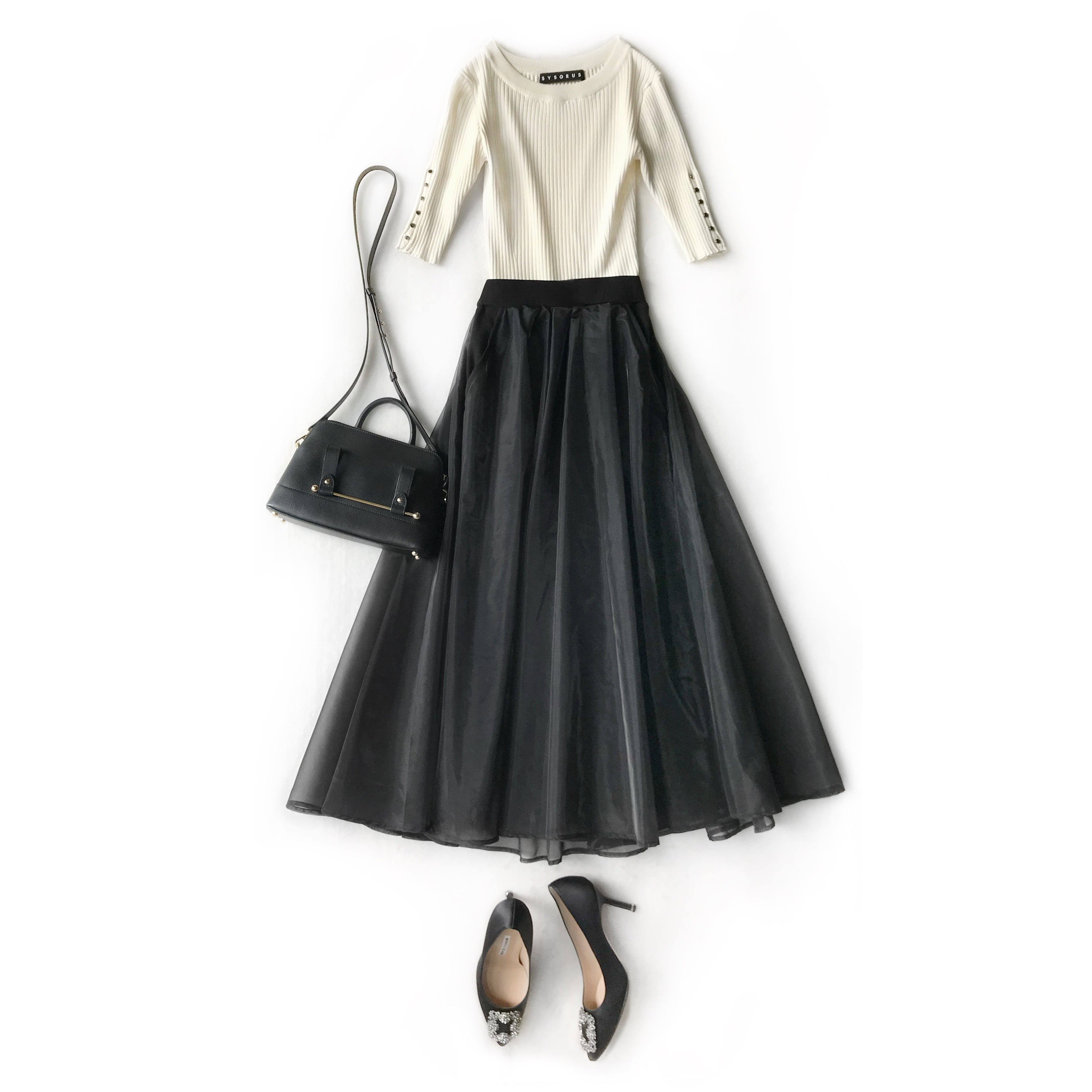 残り1点！SYSORUS × akko3839 オーガンジースカート 21295 | SYSORUS 