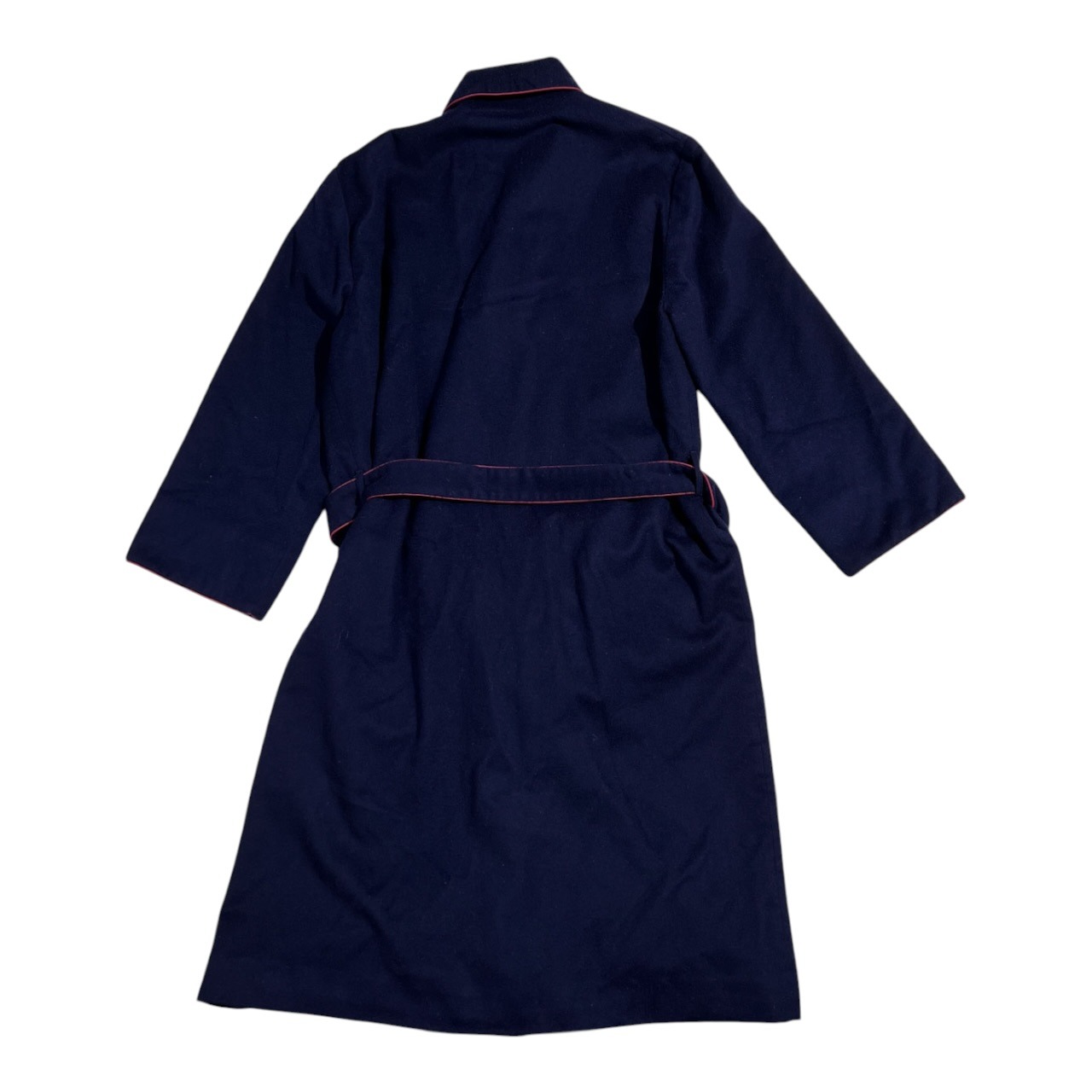 LANVIN ランバン ベルト付き ガウン コート サイズ L /オールド/ビンテージ/ネイビー/D-TK180