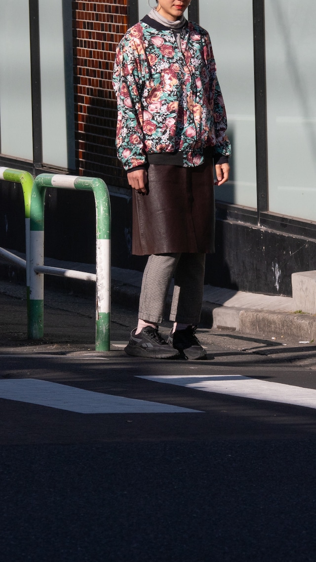 "TURNOVER" used Leather skirt