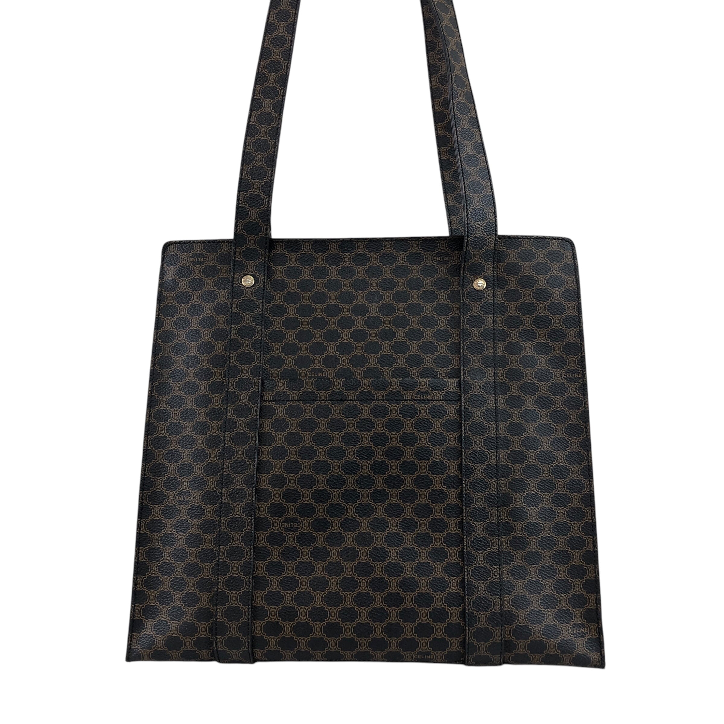 セリーヌ マカダム トートバッグ 正規品 ヴィンテージ CELINE セリーヌ マカダム トートバッグ ブラック PVC vintage