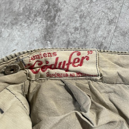 30-40s Cedufer ファーマーズ 太畝コーデュロイ ブラウン W39 詳細写真2