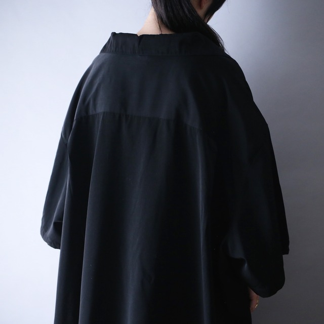 "KING SIZE" double dragon embroidery XXXXXL super over silhouette h/s shirt