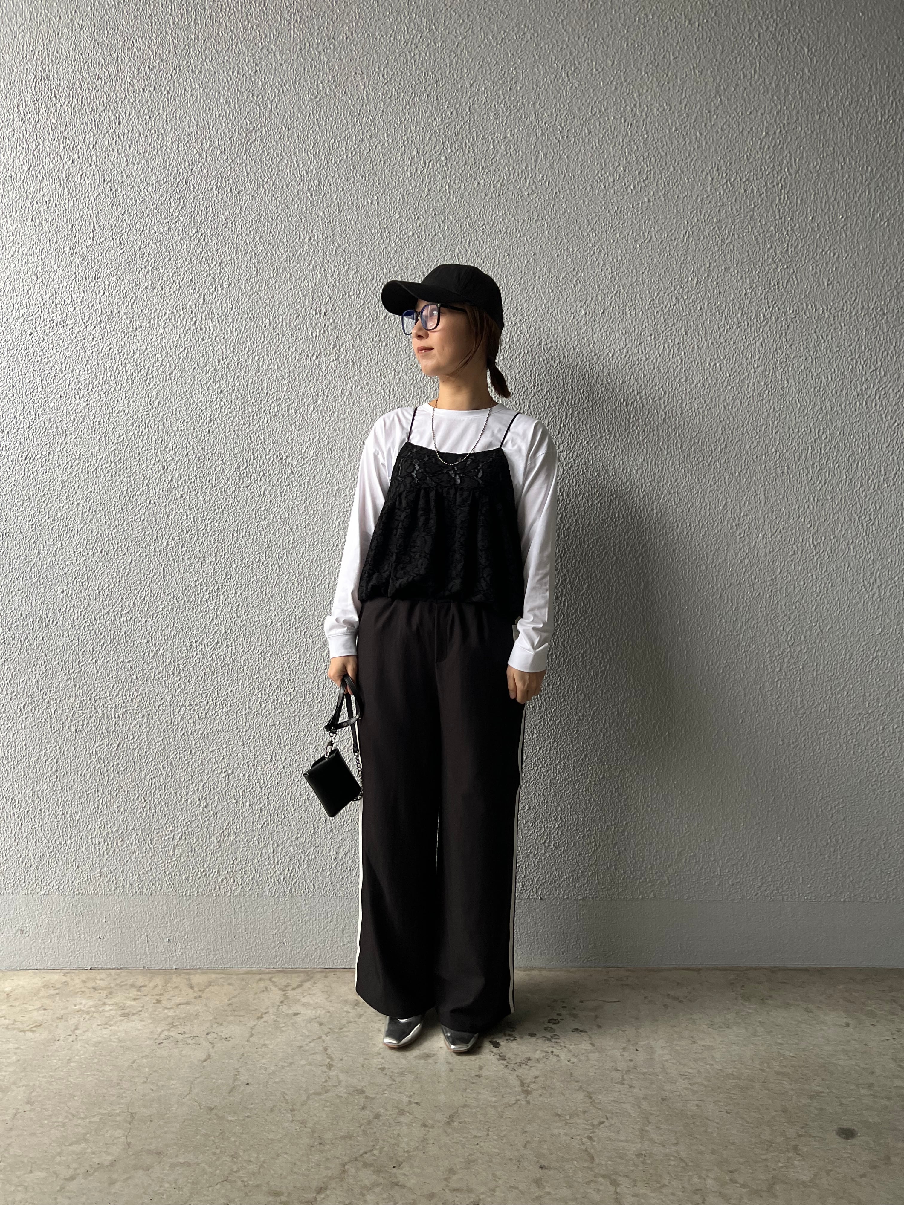 【SELECT】サイドラインジョーゼットパンツ