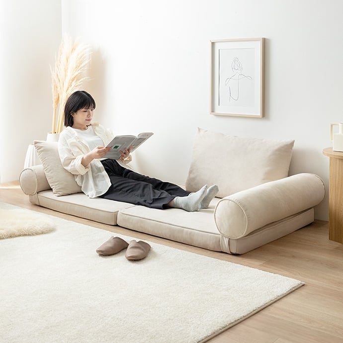 全2色】ソファ・ベッド・1人掛けにも形を変えられる、幅180cmのゆとり