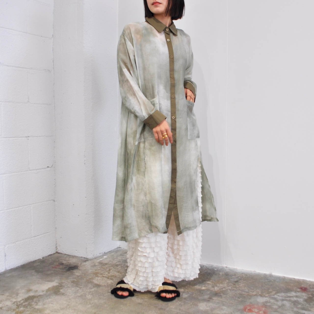 マーブルシアーロングシャツ | 7DAYS SHOP