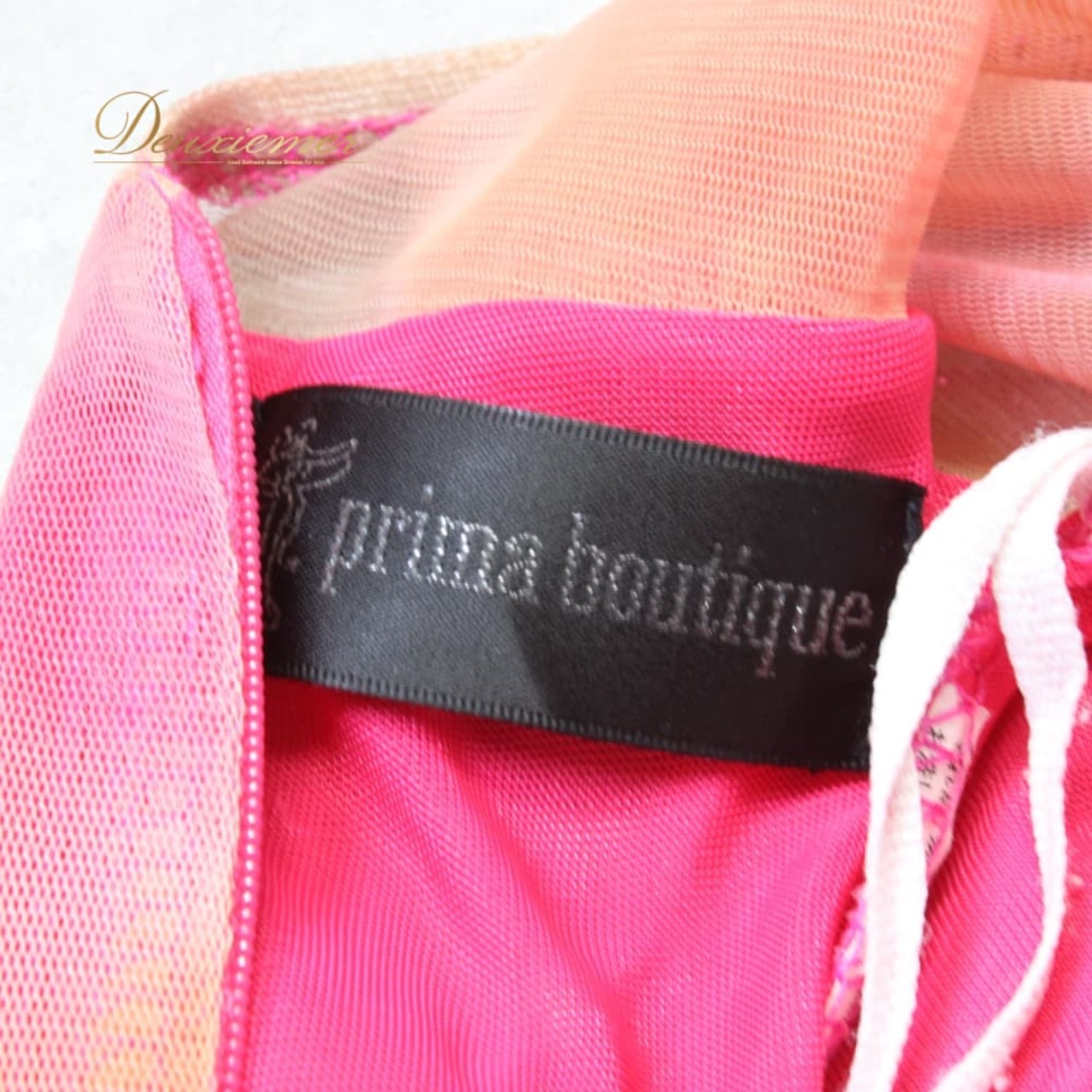 社交ダンス 衣装 prima boutique プリマブティック ドレス ワンピース スタンダード ピンク系 オレンジ系 パープル系 長袖 レース 透け感 ダンスパーティー パーティドレス ステージ衣装 発表会 エレガント 上品 大人っぽい ラインストーン