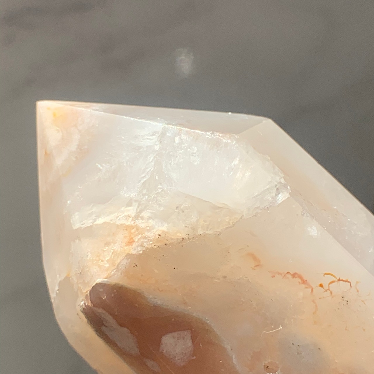 フラワーアゲートタワー*天然石ポイント*インテリア*T27