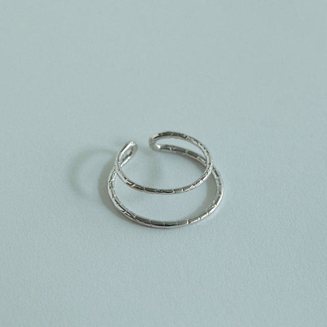 DOUBLE CIRCLE EARCUFF-SNAKE