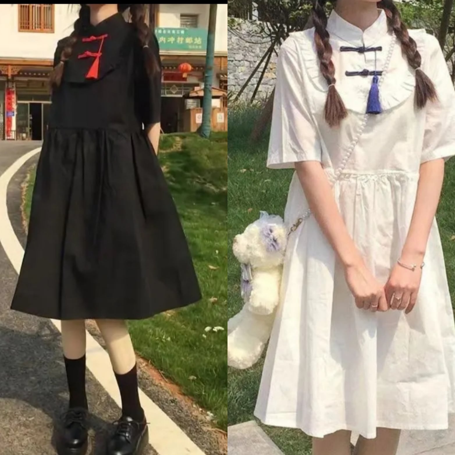 ゆめかわ チャイナ風タッセル付きワンピース Wanpi5 ゆめかわガール