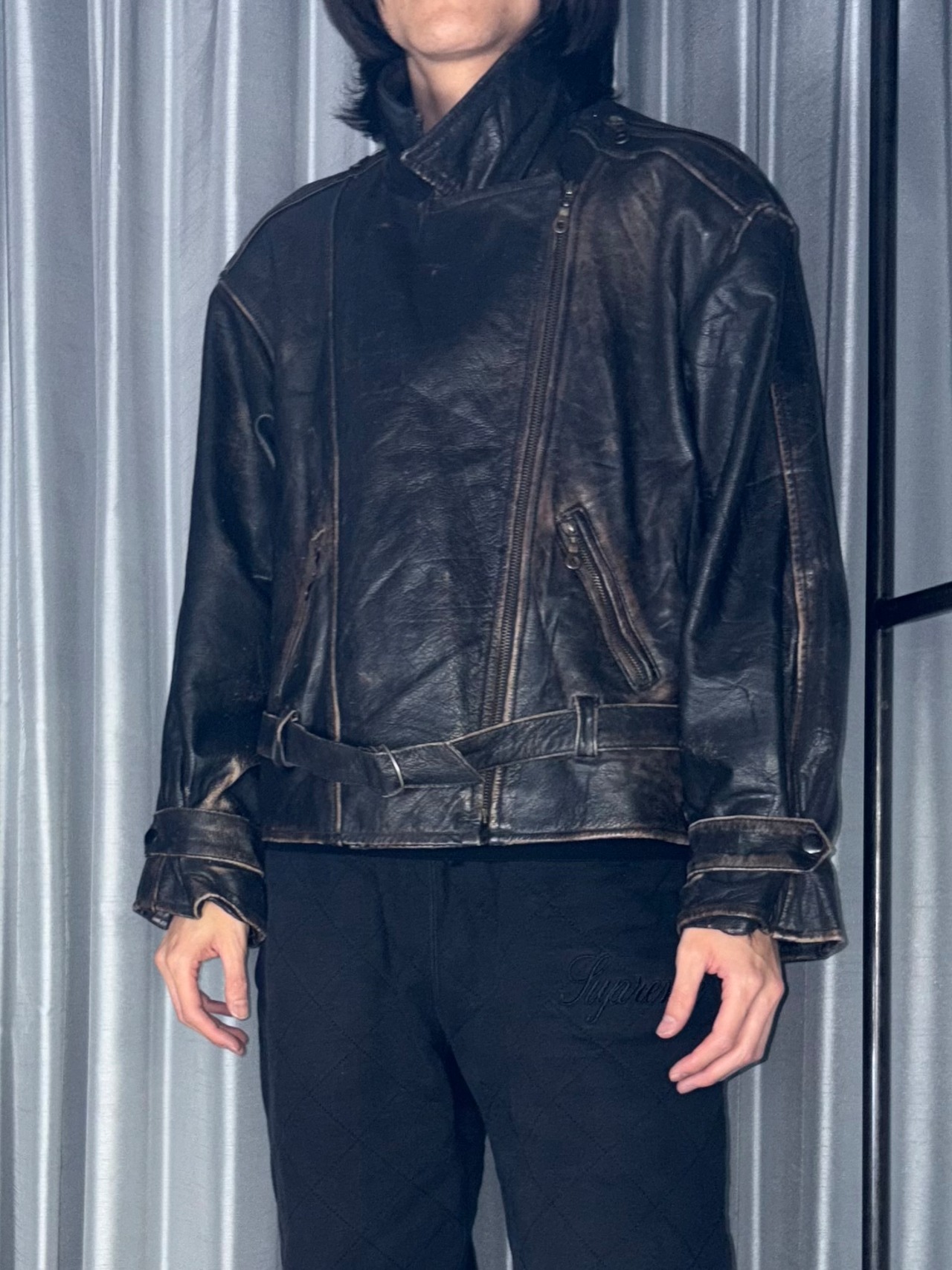 Made in Germany leather aviator jacket