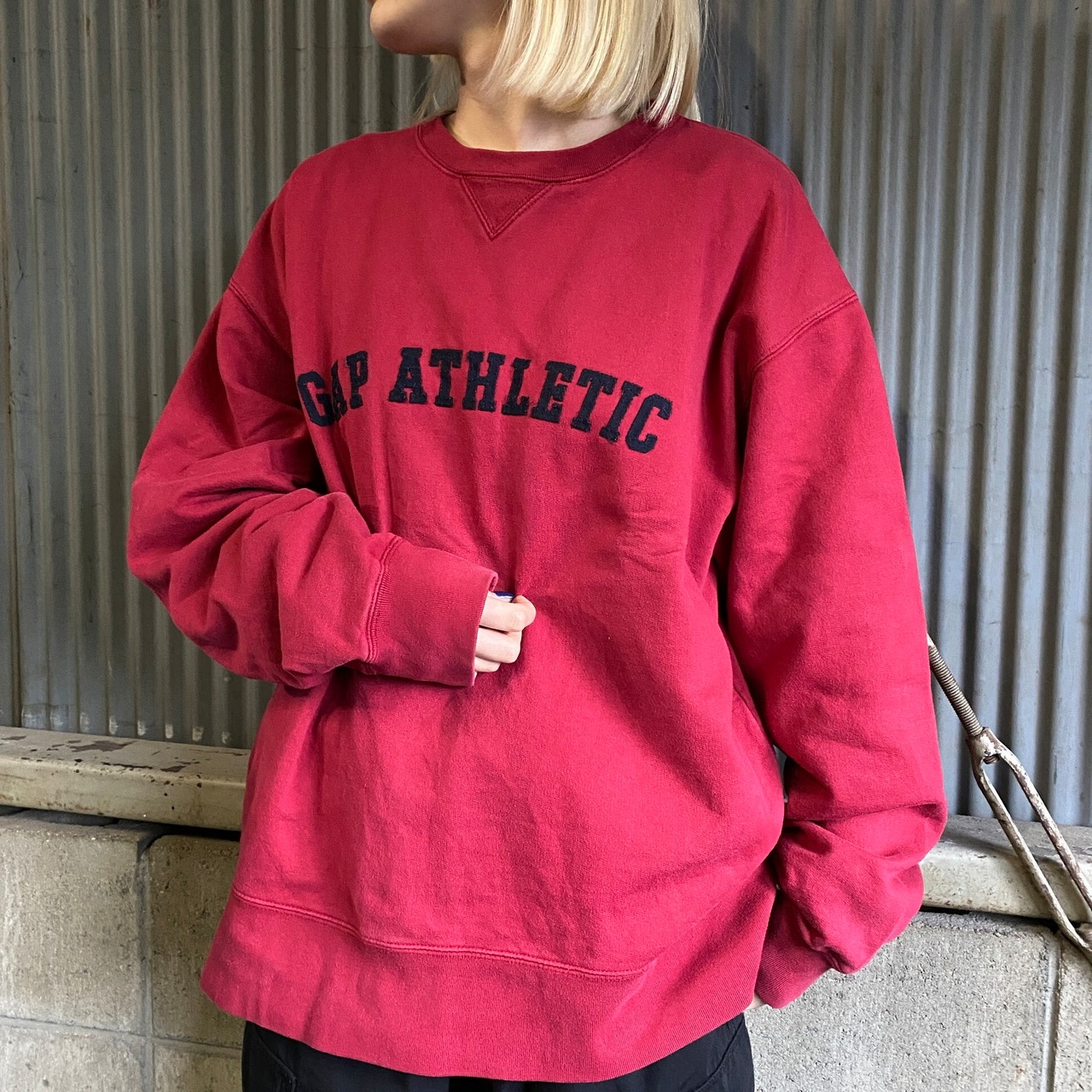 GAP ギャップ ロゴワッペン スウェット トレーナー メンズL 古着 