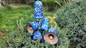 クリスマスデコレーション　ベル3点セット（ティモシェンコ作）