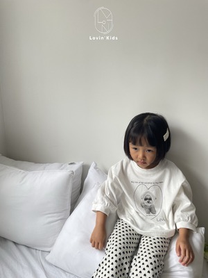 【Lovin'】フーディーパピーT アイボリー 80〜130cm