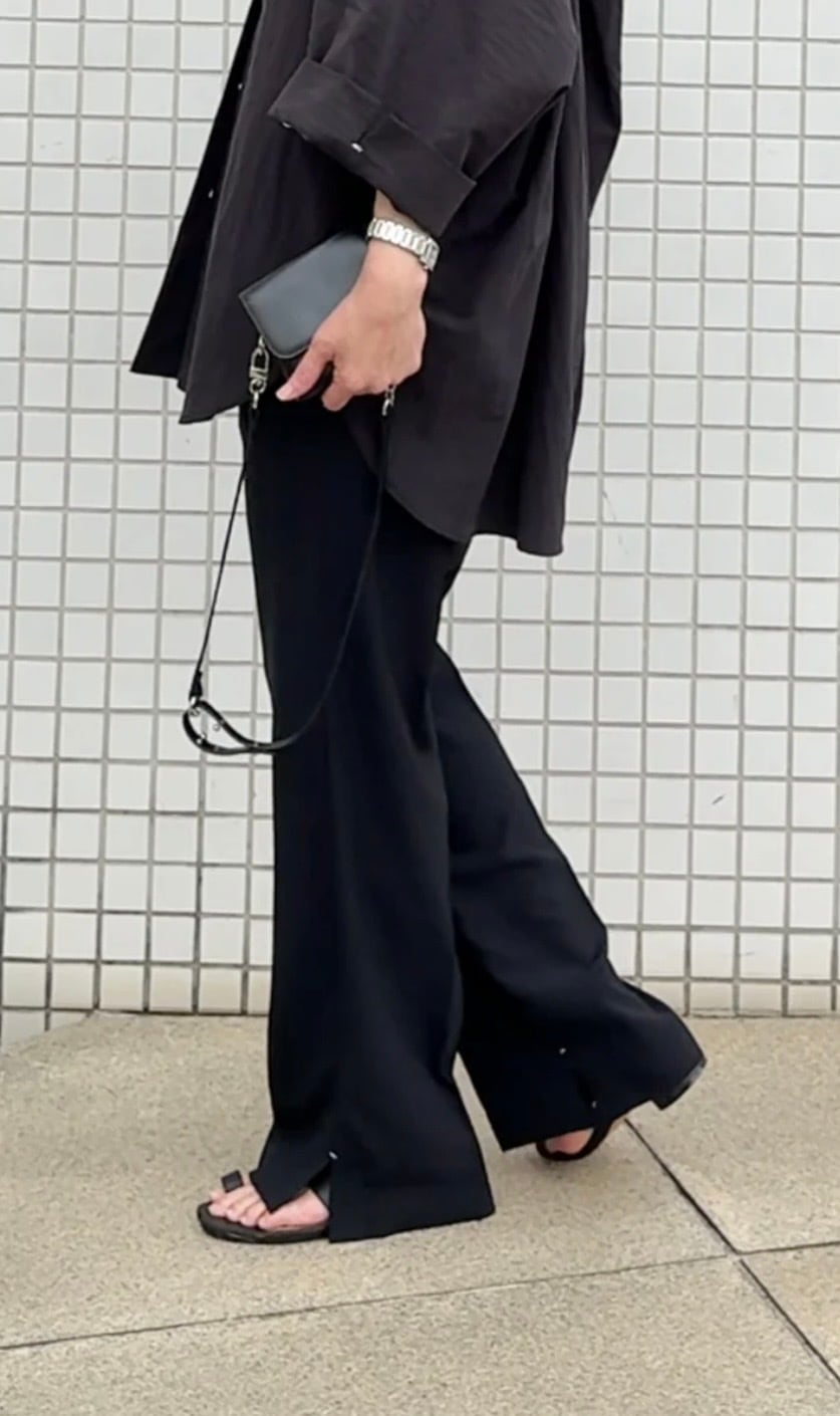 【 YENN 】 SIDE SLIT SLACKS
