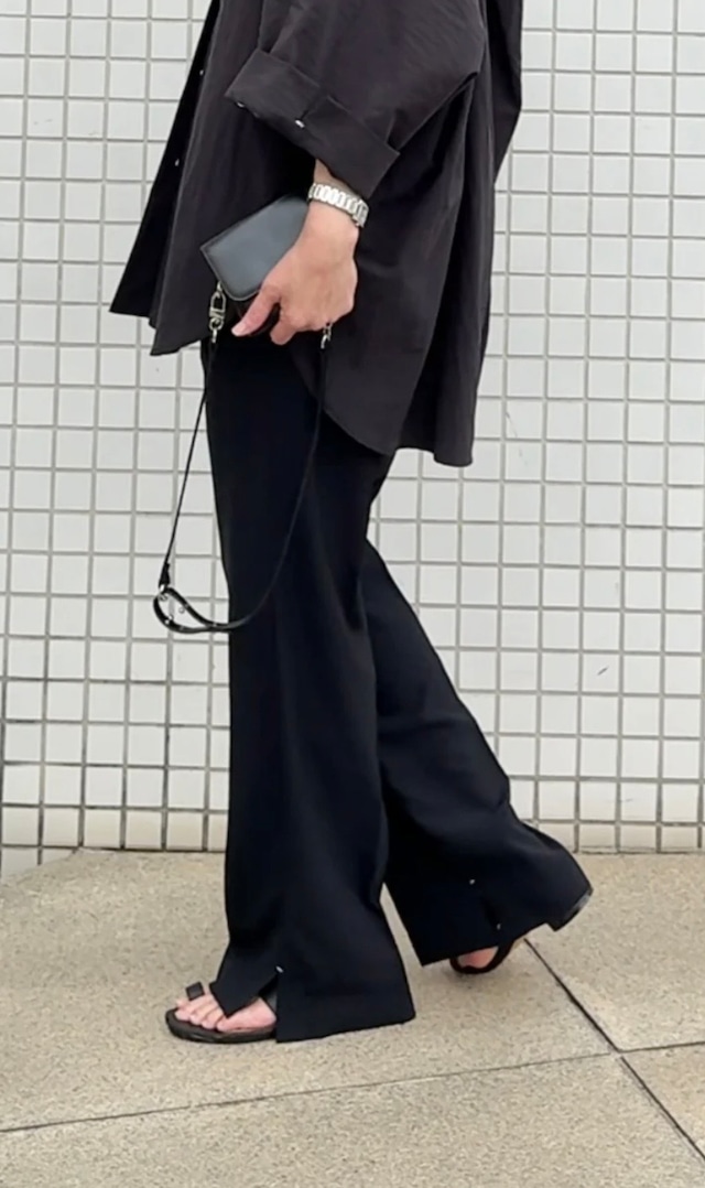 【 YENN 】 SIDE SLIT SLACKS