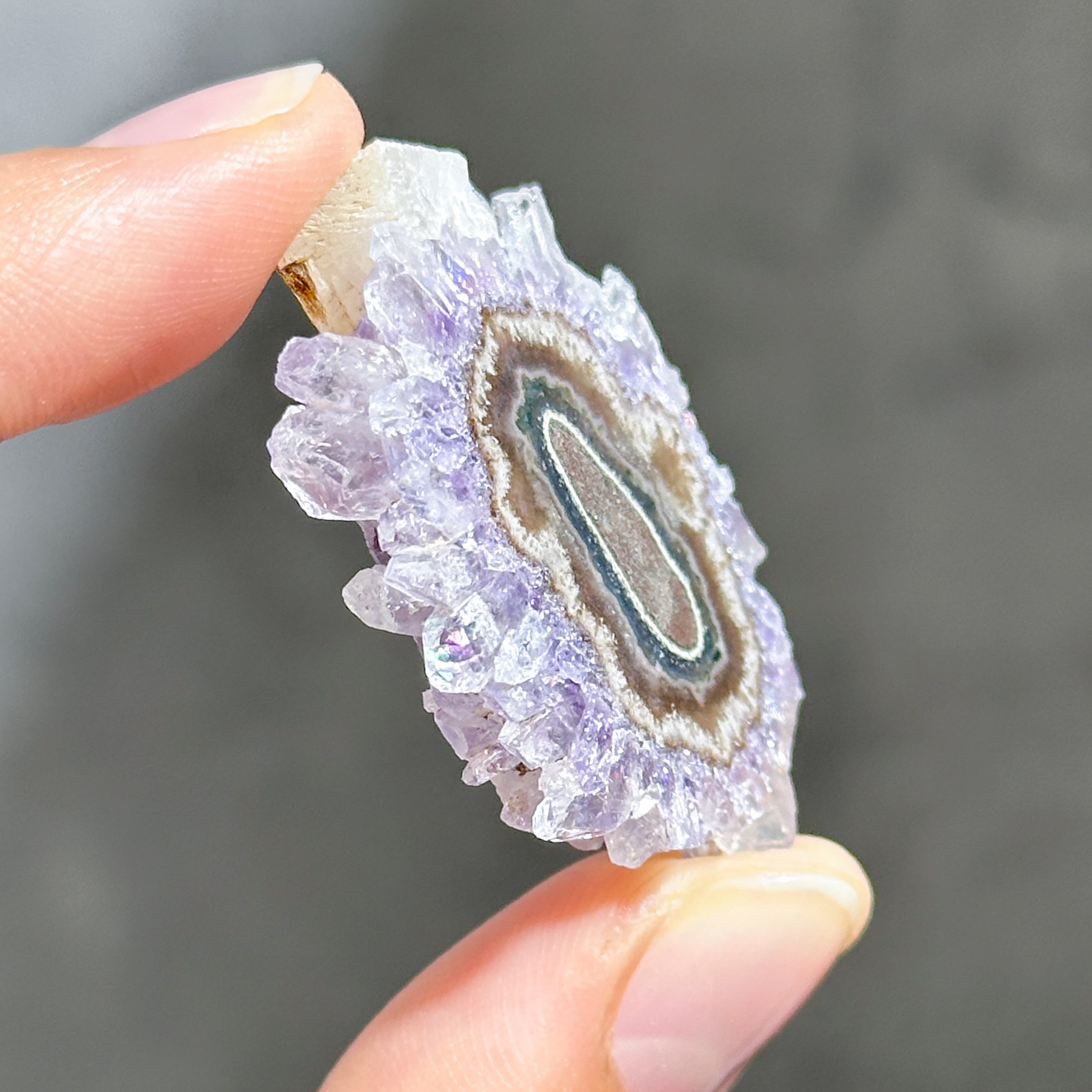 フラワーアメジスト スライス44◇ Flower Amethyst ◇天然石・鉱物