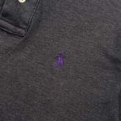 POLO RALPH LAUREN ラルフローレン CUSTOM SLIM FIT 長袖 ポロシャツ XS/グレー メンズ