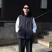 YASHIKI(ヤシキ)Sekkei mohair Cardiganコーディネート