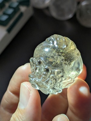 Rutilated Smoky Quartz ルチル入りスモーキークォーツ ⭓ 龍亀 ⭔ CARVING