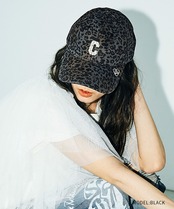 COOLAレオパードビジューCAP (LEO/BLACK)　CQ-46516